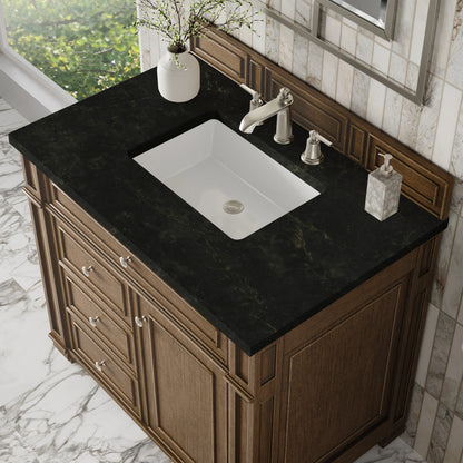 Bristol 36" Single Vanity, Saddle Brown, w/ 3 CM Phantome Eclos Top, view 5