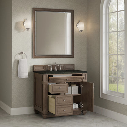 Bristol 36" Single Vanity, Whitewashed Walnut, w/ 3 CM Phantome Eclos Top, view 4