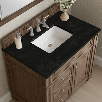 Bristol 36" Single Vanity, Whitewashed Walnut, w/ 3 CM Phantome Eclos Top, view 5