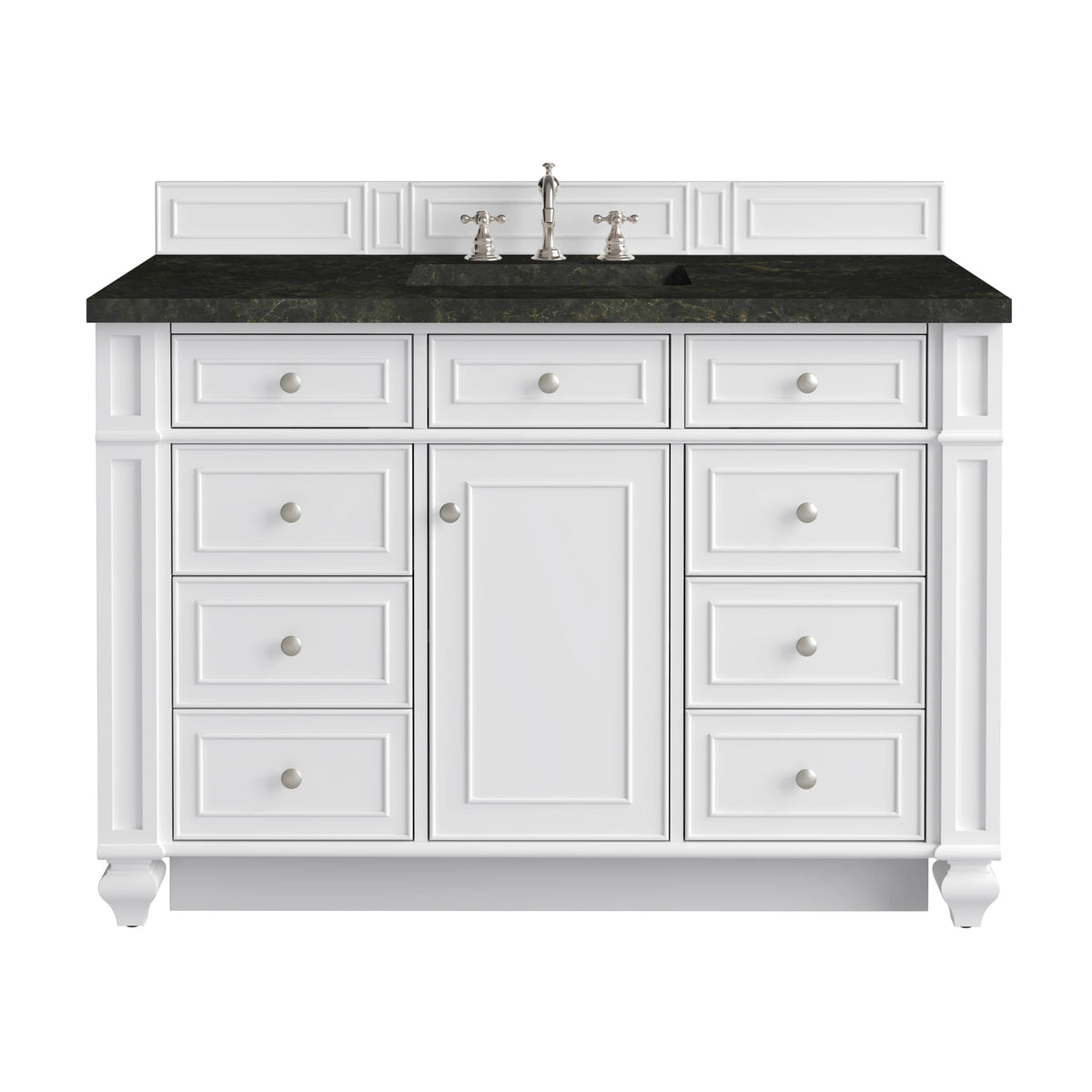 Bristol 48" Single Vanity, Bright White, w/ 3 CM Phantome Eclos Top