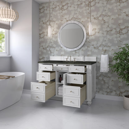 Bristol 48" Single Vanity, Bright White, w/ 3 CM Phantome Eclos Top, view 4