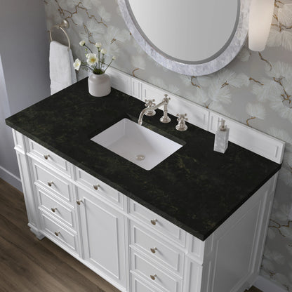 Bristol 48" Single Vanity, Bright White, w/ 3 CM Phantome Eclos Top, view 5