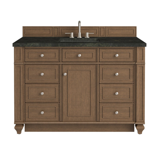 Bristol 48" Single Vanity, Saddle Brown, w/ 3 CM Phantome Eclos Top