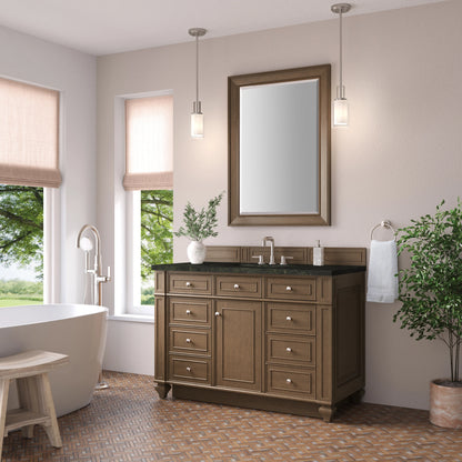 Bristol 48" Single Vanity, Saddle Brown, w/ 3 CM Phantome Eclos Top, view 3