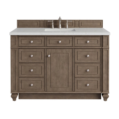 Bristol 48" Single Vanity, Whitewashed Walnut w/ 3 CM Lime Delight Silestone Top