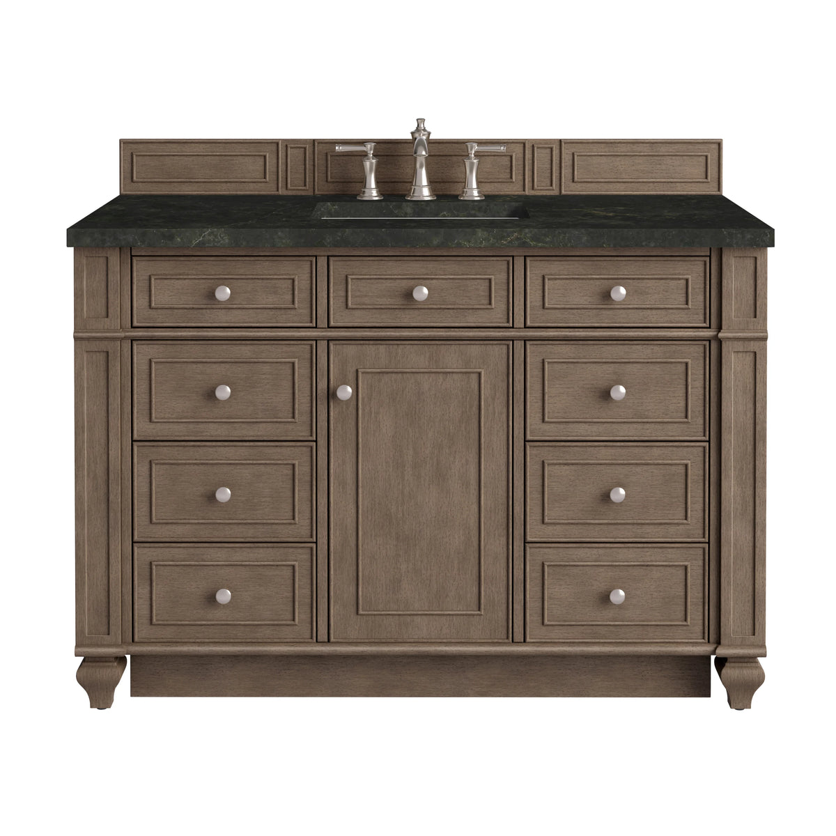 Bristol 48" Single Vanity, Whitewashed Walnut, w/ 3 CM Phantome Eclos Top