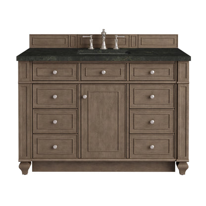 Bristol 48" Single Vanity, Whitewashed Walnut, w/ 3 CM Phantome Eclos Top