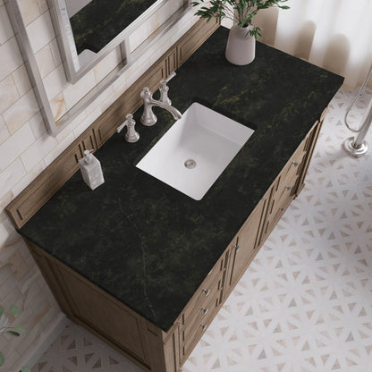 Bristol 48" Single Vanity, Whitewashed Walnut, w/ 3 CM Phantome Eclos Top, view 5