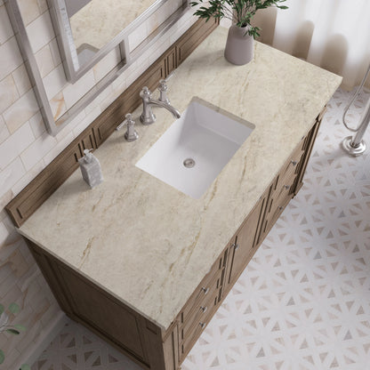 Bristol 48" Single Vanity, Whitewashed Walnut, w/ 3 CM Tajnar Eclos Top, view 5
