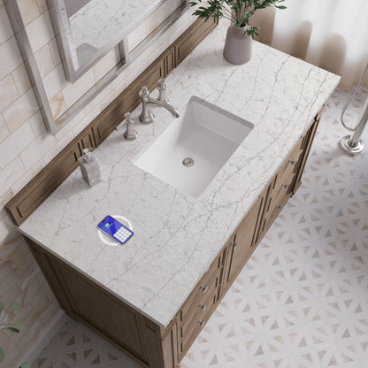 Bristol 48" Single Vanity, Whitewashed Walnut w/ 3 CM Eternal Jasmine Pearl Silestone Top w/ FreePower Wireless, view 8