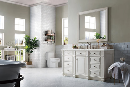 Bristol 60" Single Vanity, Bright White w/ 3 CM Ethereal Noctis Silestone Top w/FreePower Wireless Charger, view 6