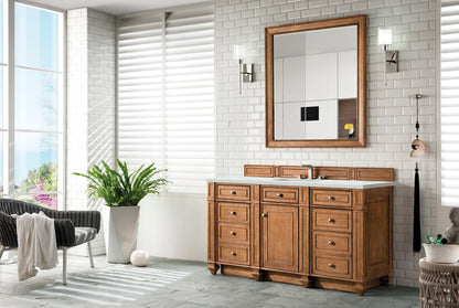 Bristol 60" Single Vanity, Saddle Brown w/ 3 CM Ethereal Noctis Silestone Top w/FreePower Wireless Charger, view 6