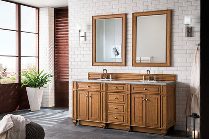 Bristol 72" Double Vanity, Saddle Brown w/ 3 CM Eternal Jasmine Pearl Silestone Top w/FreePower Wireless Charger, view 6