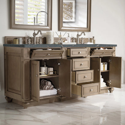 Bristol 72" Double Vanity, Whitewashed Walnut w/ 3 CM Parisien Bleu Silestone Top w/FreePower Wireless Charger, view 6