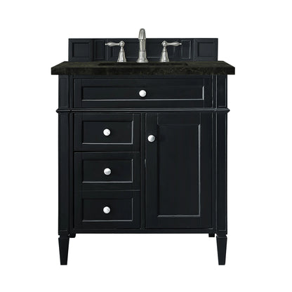 Brittany 30" Single Vanity, Black Onyx, w/ 3 CM Phantome Eclos Top