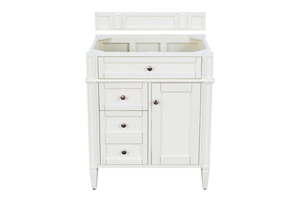 Brittany 30" Single Vanity, Bright White, w/ 3 CM Eternal Jasmine Pearl Silestone Top, view 2