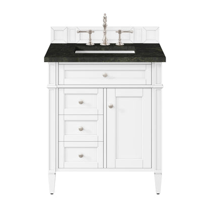Brittany 30" Single Vanity in Bright White, w/ 3 CM Phantome Eclos Top