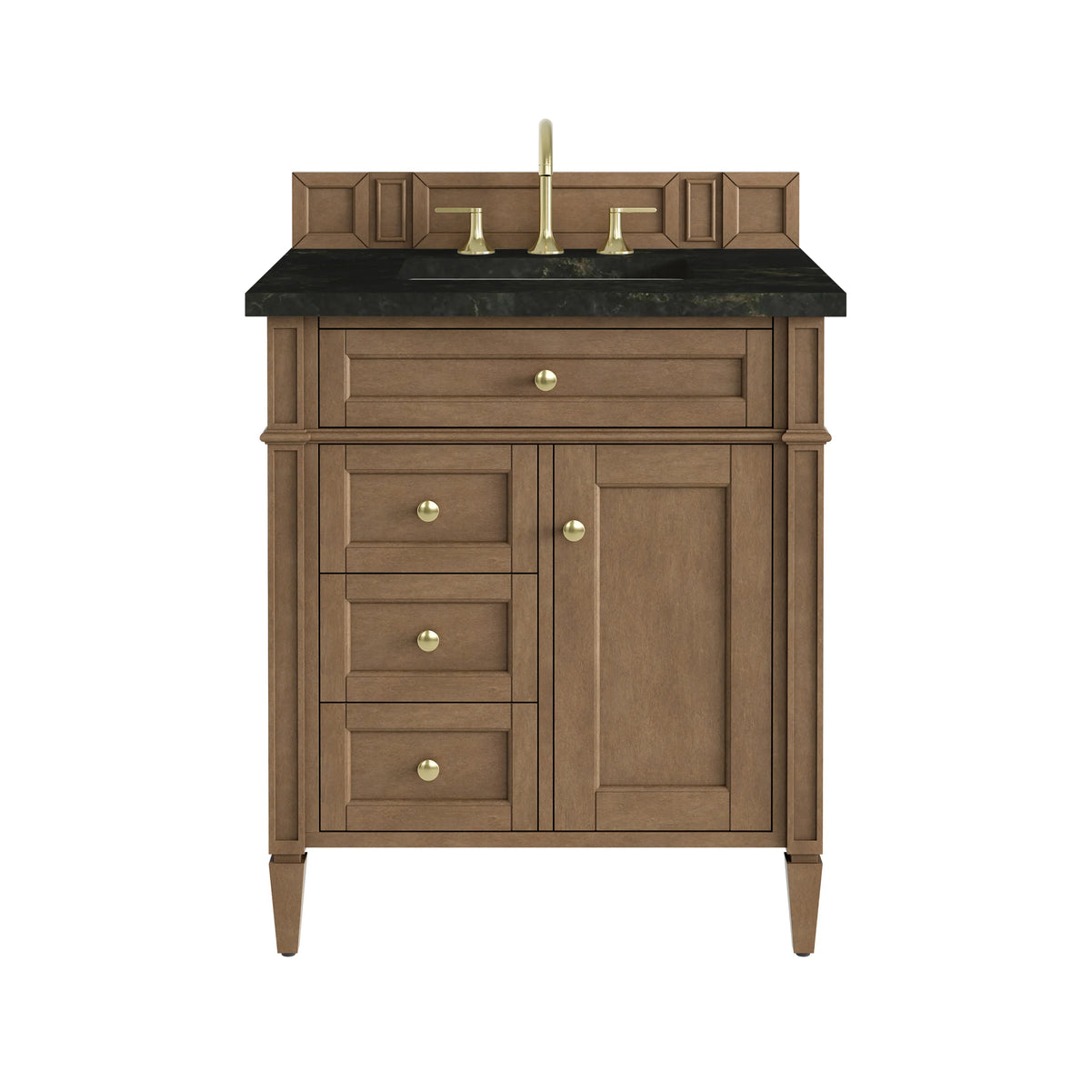 Brittany 30" Single Vanity, Pecan w/ 3 CM Phantome Eclos Top