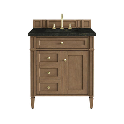 Brittany 30" Single Vanity, Pecan w/ 3 CM Phantome Eclos Top