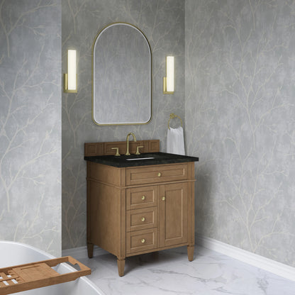 Brittany 30" Single Vanity, Pecan w/ 3 CM Phantome Eclos Top, view 4