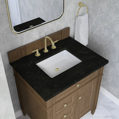 Brittany 30" Single Vanity, Pecan w/ 3 CM Phantome Eclos Top, view 8