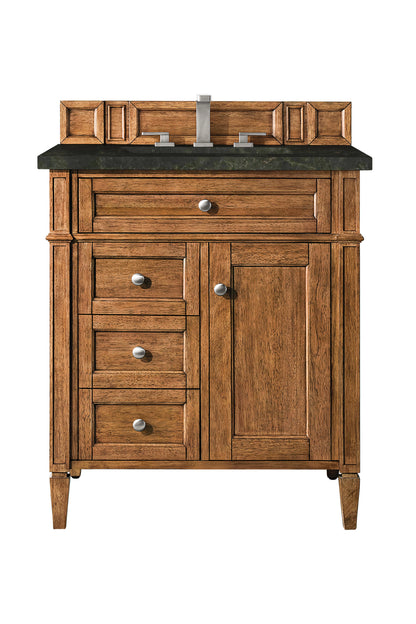 Brittany 30" Single Vanity, Saddle Brown, w/ 3 CM Phantome Eclos Top