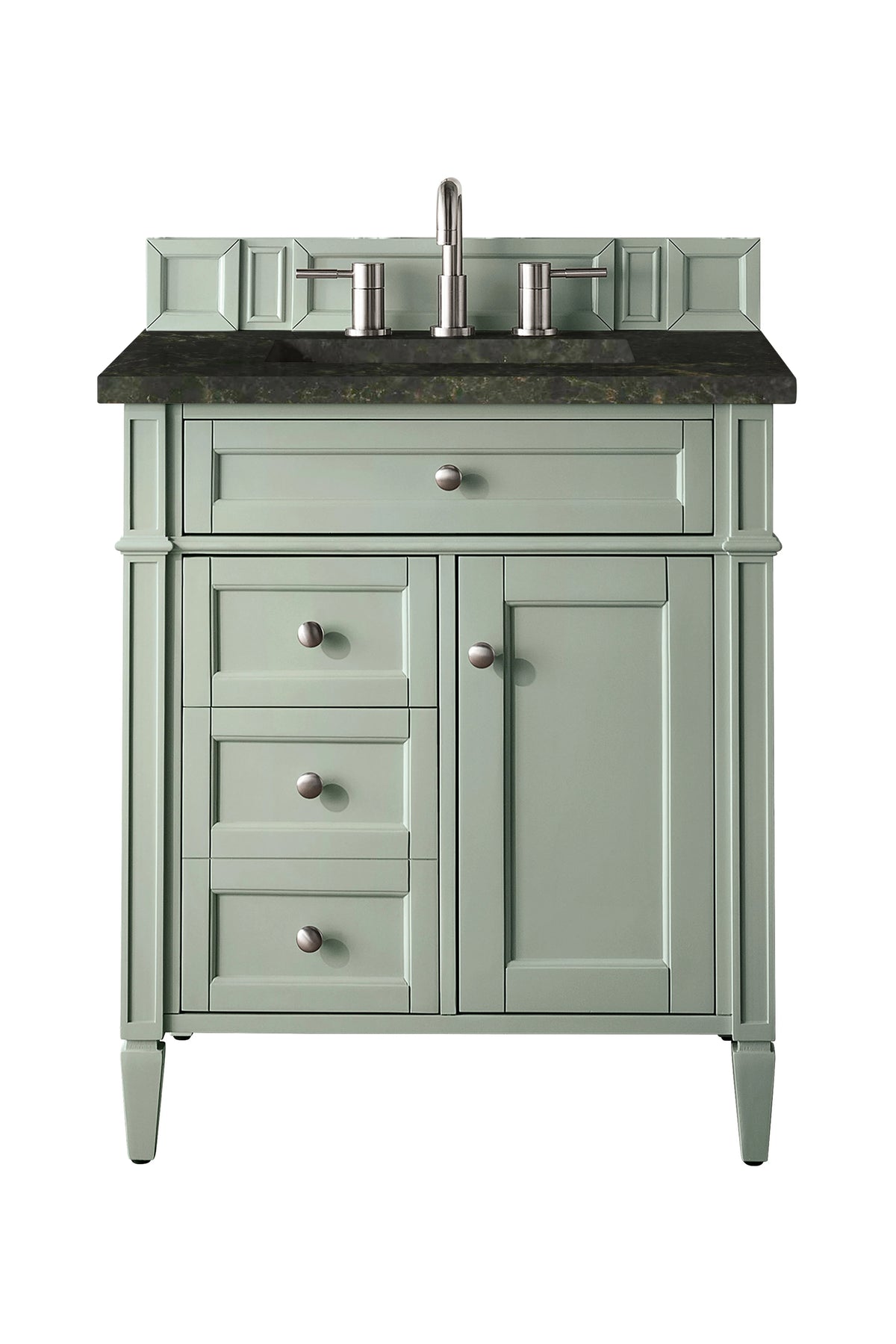 Brittany 30" Single Vanity, Sage Green, w/ 3 CM Phantome Eclos Top