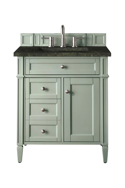 Brittany 30" Single Vanity, Sage Green, w/ 3 CM Phantome Eclos Top