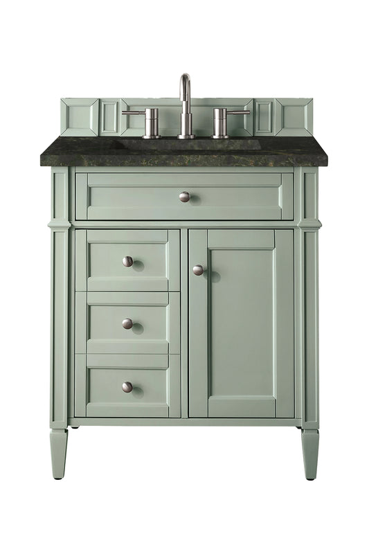 Brittany 30" Single Vanity, Sage Green, w/ 3 CM Phantome Eclos Top