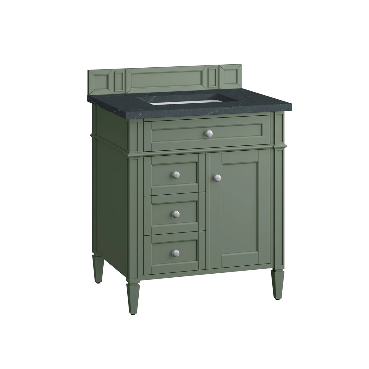 Brittany 30" Single Vanity, Smokey Celadon w/ 3 CM Charcoal Soapstone Top, view 6