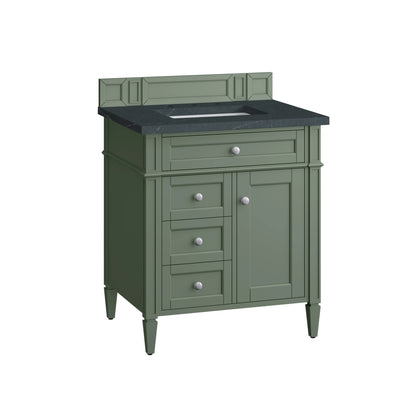 Brittany 30" Single Vanity, Smokey Celadon w/ 3 CM Charcoal Soapstone Top, view 6