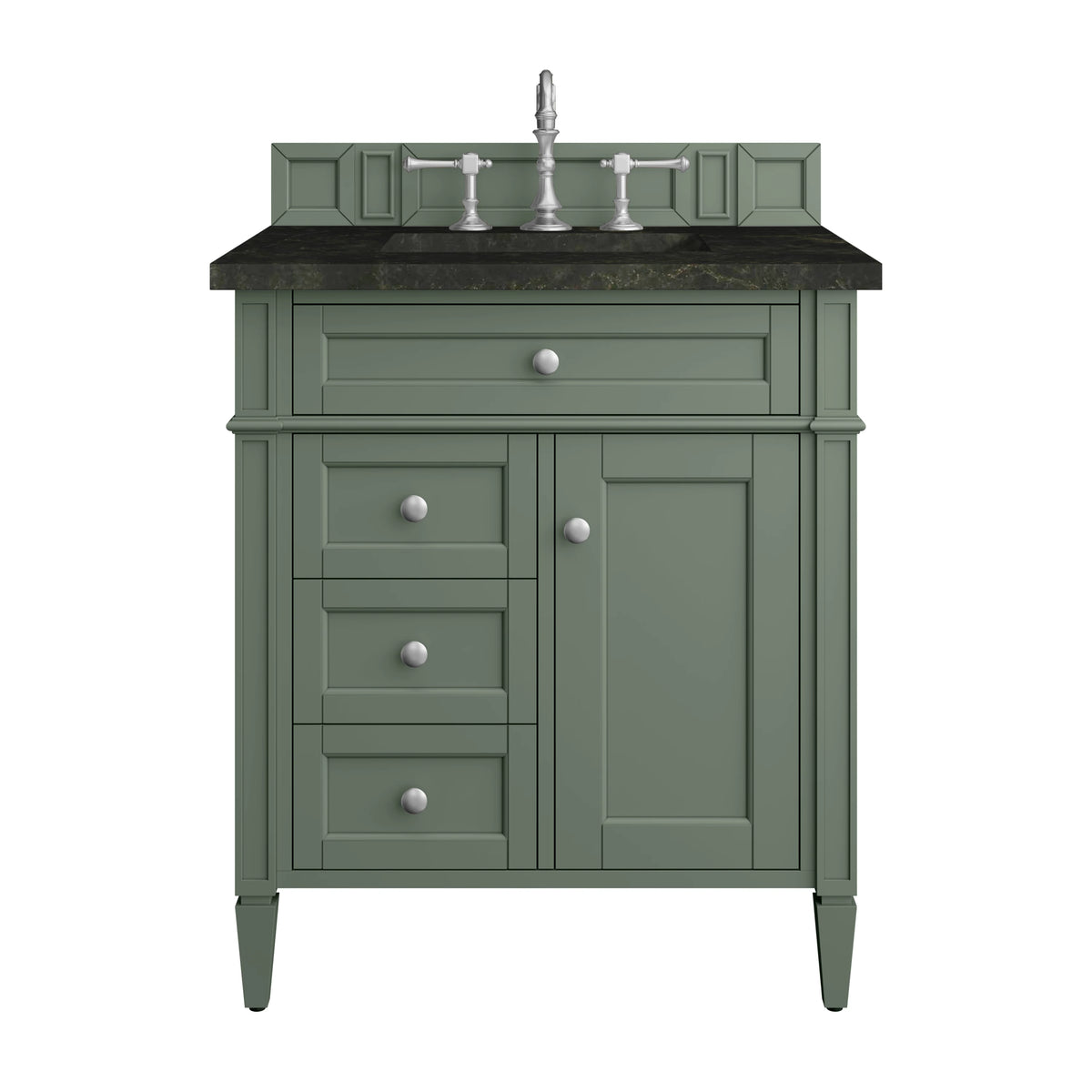 Brittany 30" Single Vanity, Smokey Celadon, w/ 3 CM Phantome Eclos Top