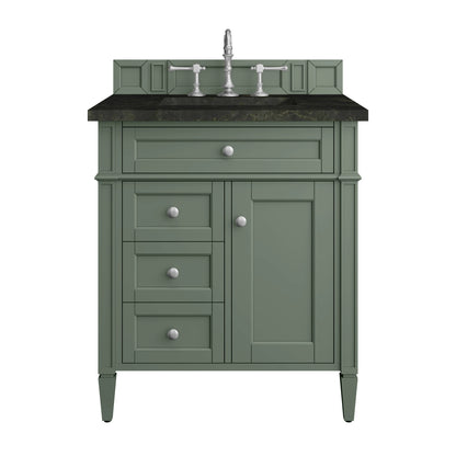 Brittany 30" Single Vanity, Smokey Celadon, w/ 3 CM Phantome Eclos Top