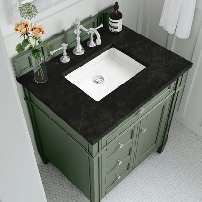 Brittany 30" Single Vanity, Smokey Celadon, w/ 3 CM Phantome Eclos Top, view 5
