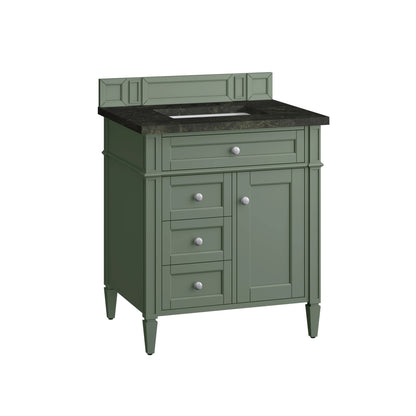 Brittany 30" Single Vanity, Smokey Celadon, w/ 3 CM Phantome Eclos Top, view 6