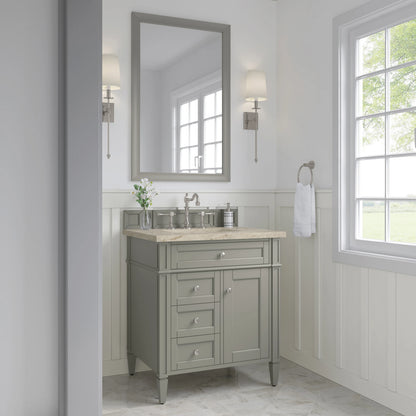Brittany 30" Single Vanity, Urban Gray, w/ 3 CM Tajnar Eclos Top, view 3