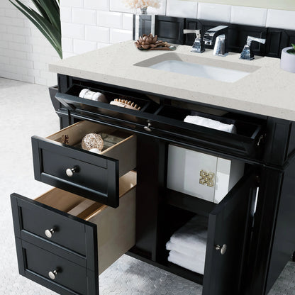 Brittany 36" Single Vanity, Black Onyx w/ 3 CM Lime Delight Silestone Top, view 4