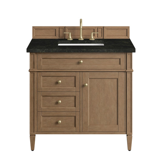 Brittany 36" Single Vanity, Pecan w/ 3 CM Phantome Eclos Top