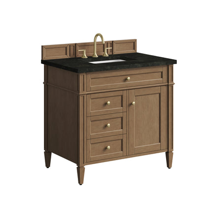 Brittany 36" Single Vanity, Pecan w/ 3 CM Phantome Eclos Top, view 9