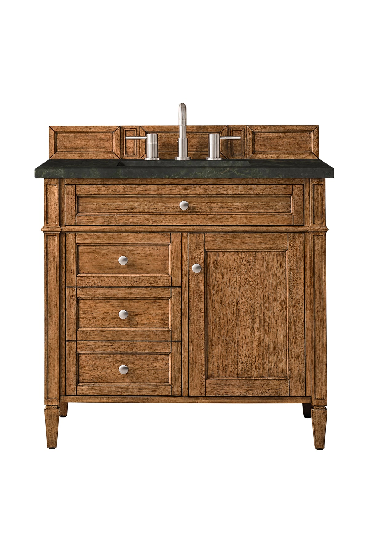 Brittany 36" Single Vanity, Saddle Brown, w/ 3 CM Phantome Eclos Top