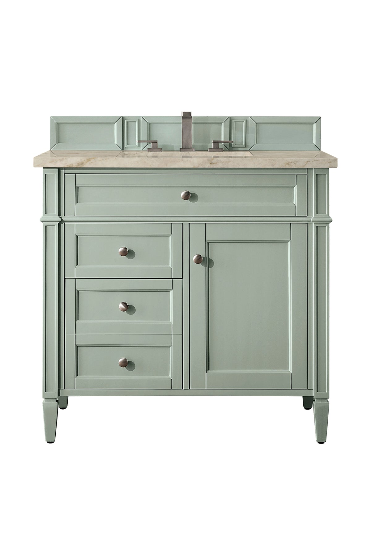 Brittany 36" Single Vanity, Sage Green, w/ 3 CM Tajnar Eclos Top