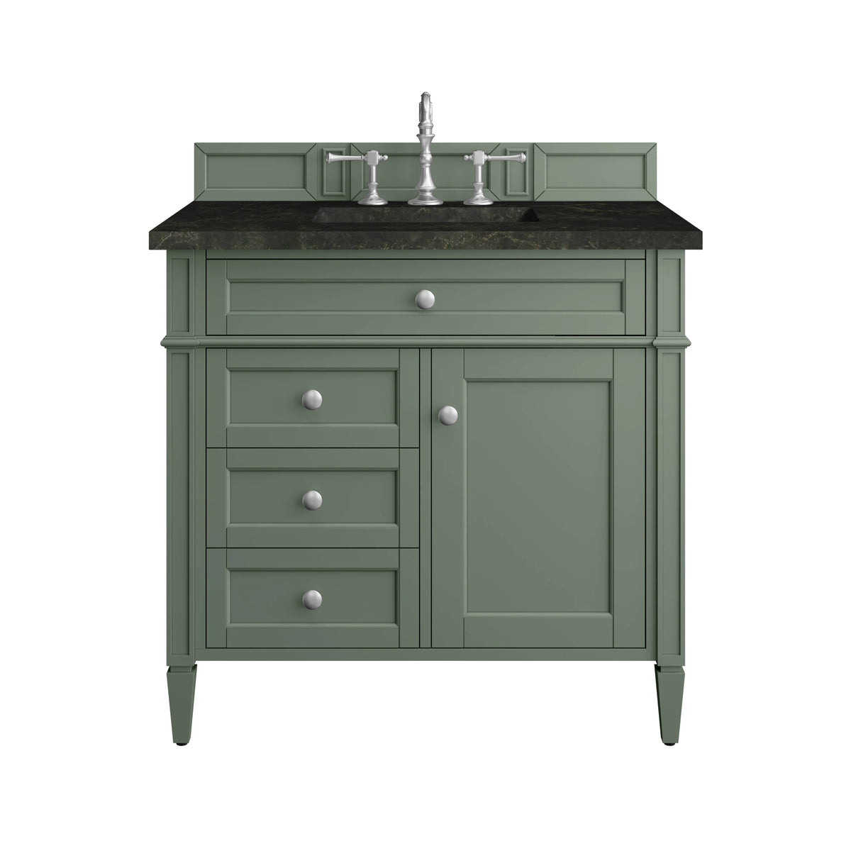 Brittany 36" Single Vanity, Smokey Celadon, w/ 3 CM Phantome Eclos Top
