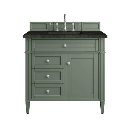 Brittany 36" Single Vanity, Smokey Celadon, w/ 3 CM Phantome Eclos Top