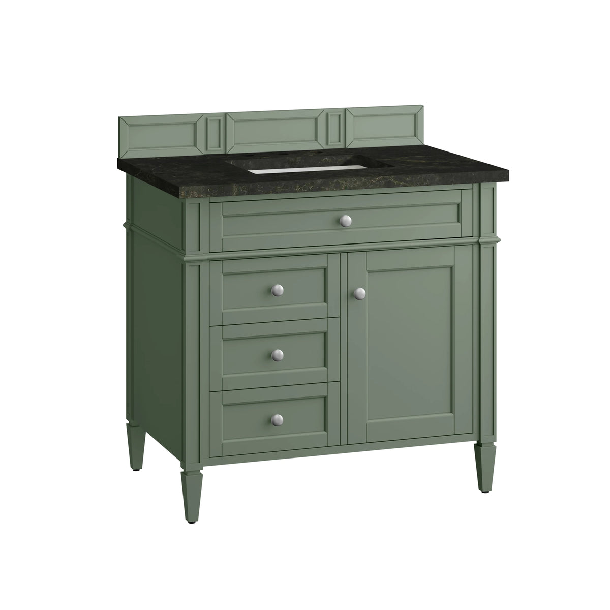 Brittany 36" Single Vanity, Smokey Celadon, w/ 3 CM Phantome Eclos Top, view 6