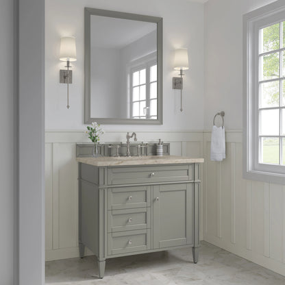 Brittany 36" Single Vanity, Urban Gray, w/ 3 CM Tajnar Eclos Top, view 3