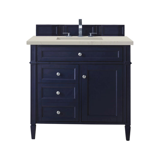 Brittany 36" Single Vanity, Victory Blue, w/ 3 CM Siberian Silestone Top