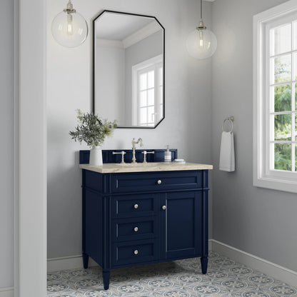Brittany 36" Single Vanity, Victory Blue, w/ 3 CM Tajnar Eclos Top, view 3