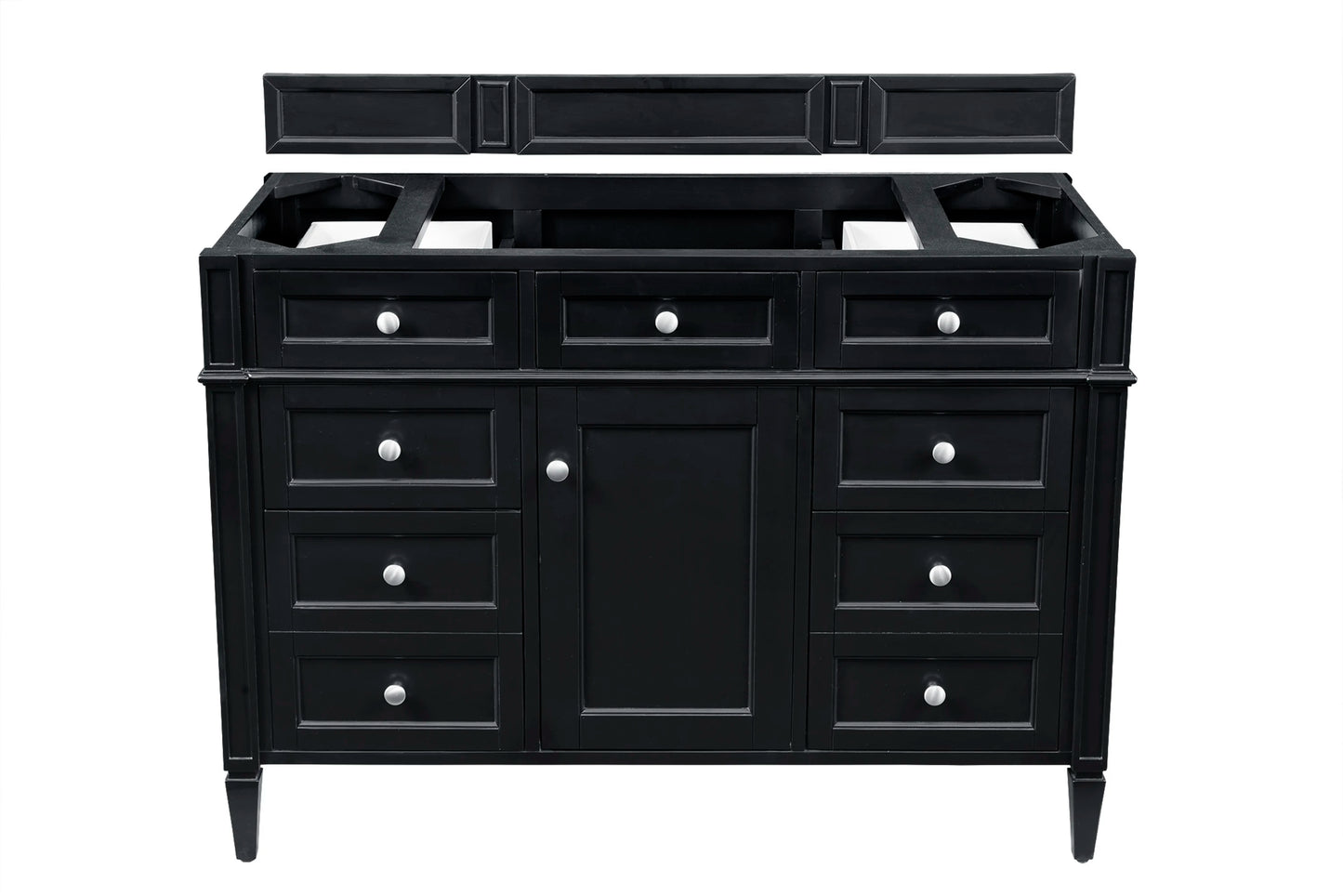 Renovate for Less Atlanta Brittany 48" Single Vanity, Black Onyx w/ 3 CM Cala Blue Silestone Top, view 2