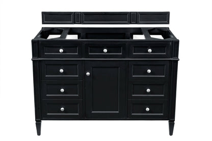 Renovate for Less Atlanta Brittany 48" Single Vanity, Black Onyx w/ 3 CM Cala Blue Silestone Top, view 2