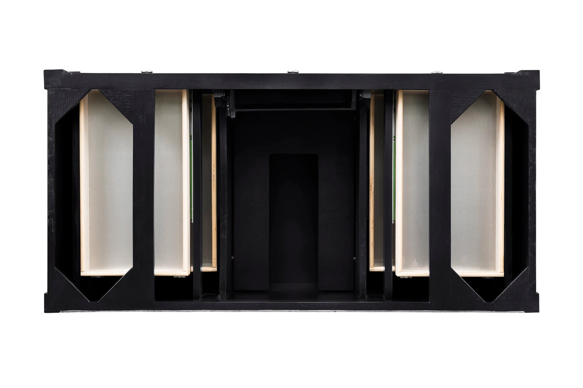 Renovate for Less Atlanta Brittany 48" Single Vanity, Black Onyx w/ 3 CM Cala Blue Silestone Top, view 6